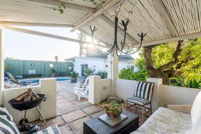 Covered braai patio beside the pool